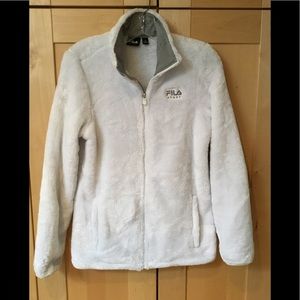 EUC white Fila Sport zip up /Small